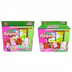 Набор мебели для гостиной из серии «Счастливые друзья», с аксессуарами (ABtoys, PT-00313)